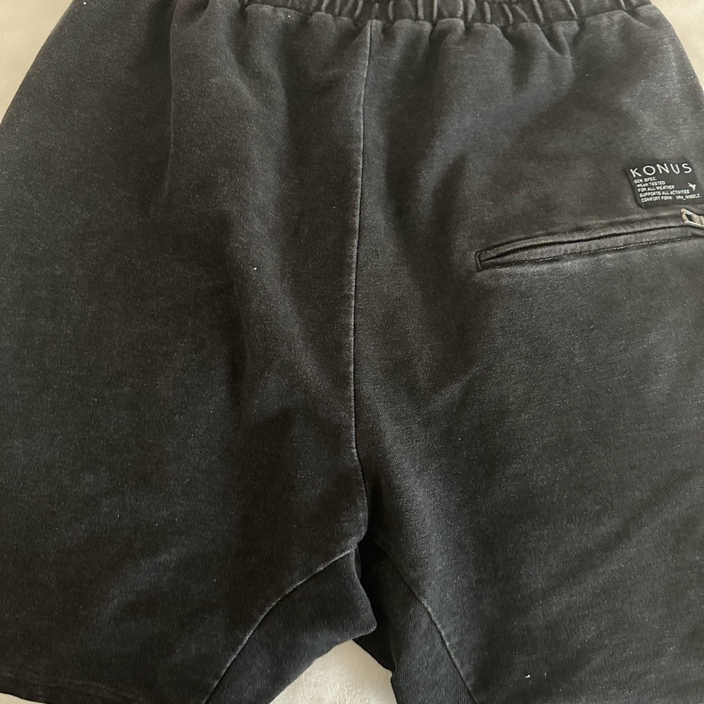 Black Athletic Shorts with Elastic Waistband